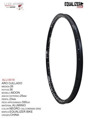 ARO 26X36 AERODINAMICO EQUALIZER BIKE NEGRO 26 OJILLADO FRENO DISCO