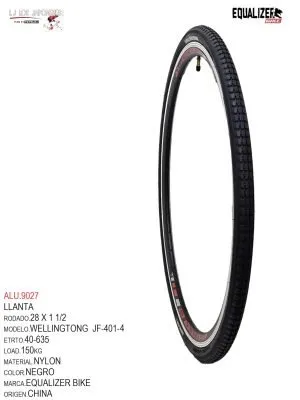ALU.9027 LLANTA 28X11/2 NEGRO MOD. WELLINGTONG EQUALIZER BIKE