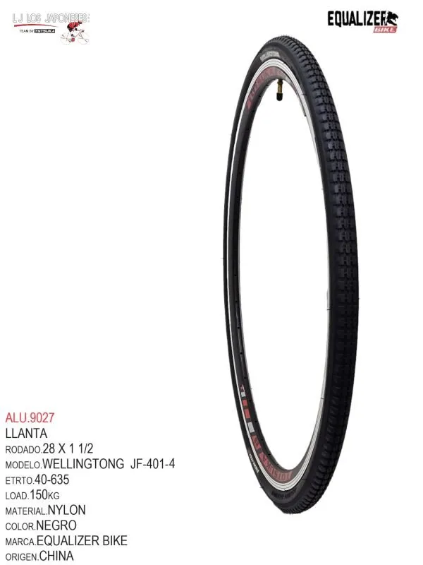 LLANTA 28X11/2  NEGRO  MOD. WELLINGTONG   EQUALIZER BIKE