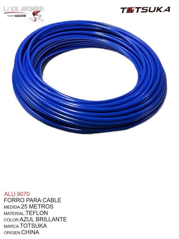 FORRO CABLE TEFLON 25 METROS CHINO  AZUL