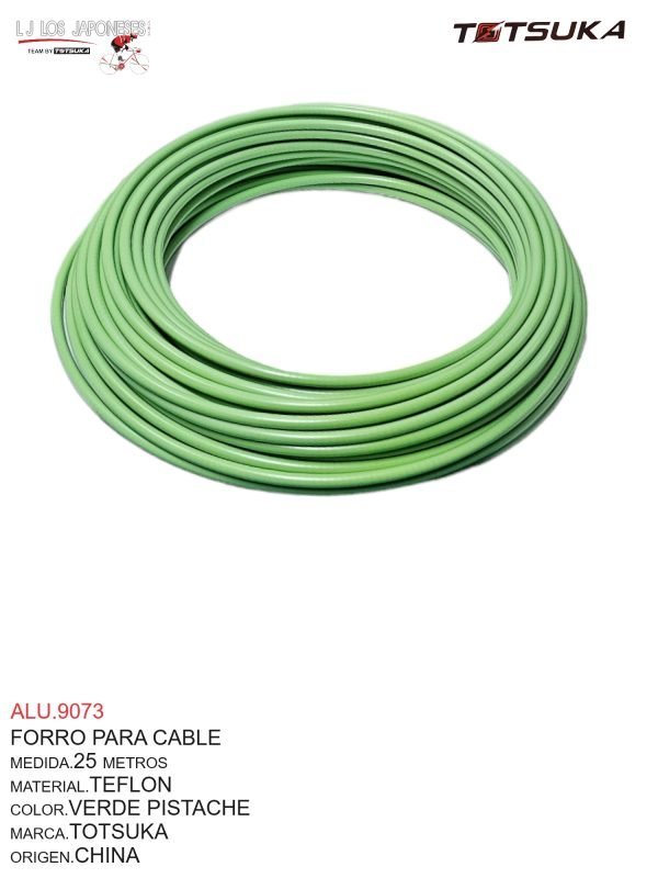 FORRO CABLE TEFLON 25 METROS CHINO VERDE PISTACHE