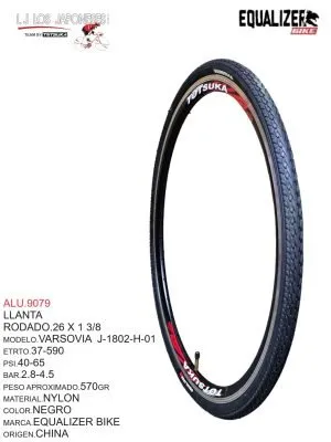 ALU.9079 LLANTA RODADO: 26 X 1 3/8 MODELO: VARSOVIA J-1802-H-01