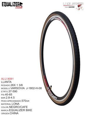 LLANTA RODADO: 26X 1 3/8 MODELO: VARSOVIA J-1802-H-08
