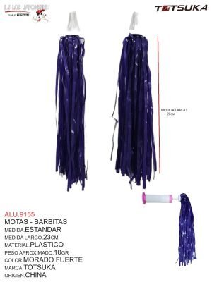 Motas - Barbitas, Color Morado Fuerte, Marca Totsuka