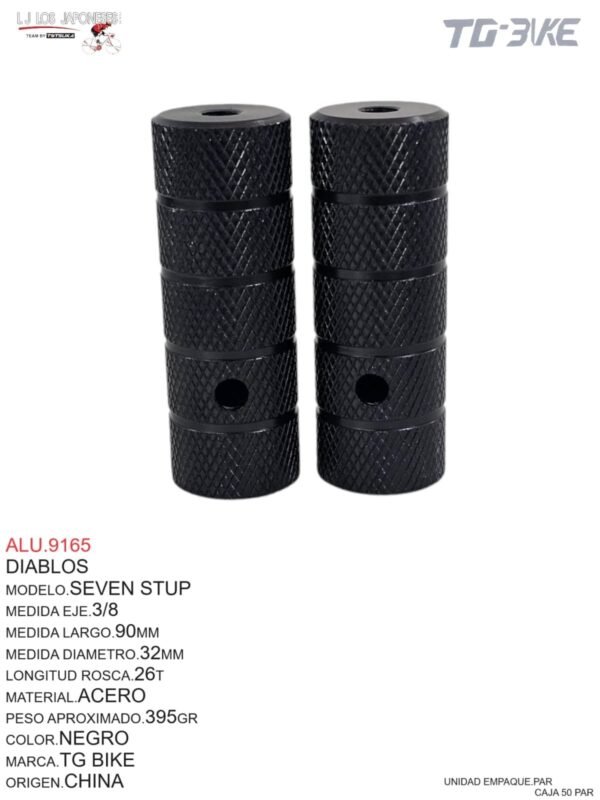 ALU.9165-1.jpeg DIABLOS ACERO 32X90MM MARCA TG BIKE MODELO SEVEN STUP NEGRO PAR
