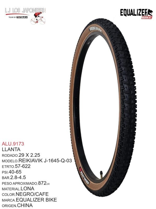ALU.9173 LLANTA RODADO: 29 X 2.25 MODELO: REIKIAVIK J-1645-Q-03