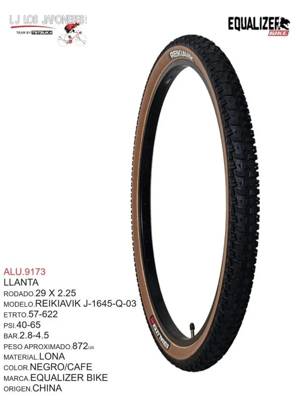 ALU.9173 LLANTA RODADO: 29 X 2.25 MODELO: REIKIAVIK J-1645-Q-03
