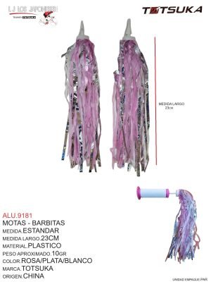 Motas - Barbitas, Color Rosa/Plata/Blanco, Marca Totsuka