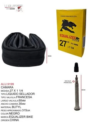 ALU.9199 Camara con Liquido Sellador 27 x 1 1/4 Francesa