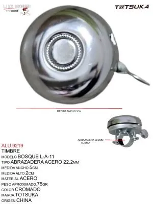 ALU.9219 Timbre Bosque Cromado