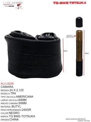 Cámara 24 x 2.125 TR4 Americana