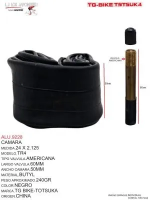 ALU.9228 Cámara 24 x 2.125 TR4 Americana