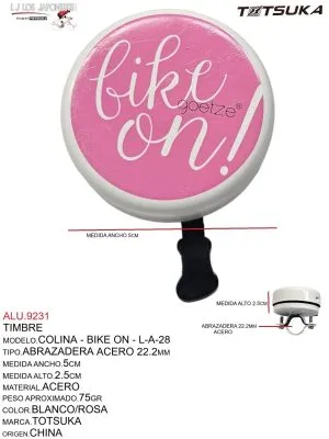 ALU.9231 Timbre Colina Bike On Rosa