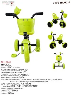 ALU.9241 Triciclo Amarillo