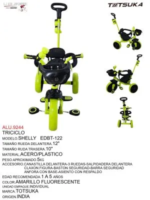 ALU.9244 Triciclo Amarillo