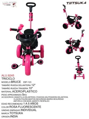 ALU.9245 Triciclo Rosa
