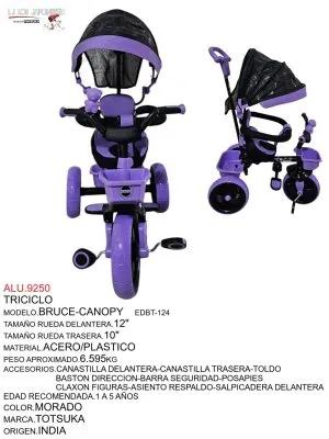 ALU.9250 Triciclo Bruce-Canopy