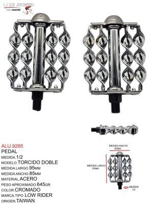 PEDAL MEDIDA.1/2, MODELO.TORCIDO DOBLE, TIPO.LOW RIDER MEDIDA.1/2, MODELO.TORCIDO DOBLE, TIPO.LOW RIDER