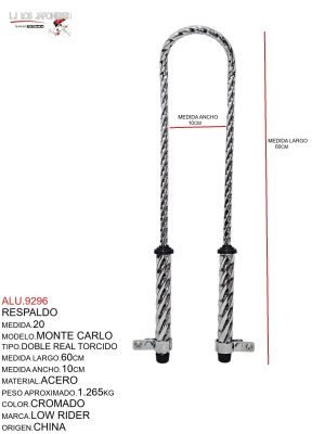 RESPALDO R-20 MOD. MONTECARLO TIPO DOBLE REAL TORCIDO