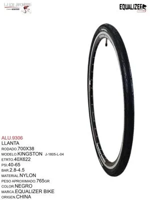 ALU.9306 Llanta ligera para rodado urbano Modelo KINGSTON J-1805-L-04. Rodado 700x38.