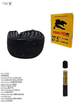 CAMARA 27.5X2.20/2.50 48MM V.A. LIQUIDO SELLADOR  EQUALIZER BIKE
