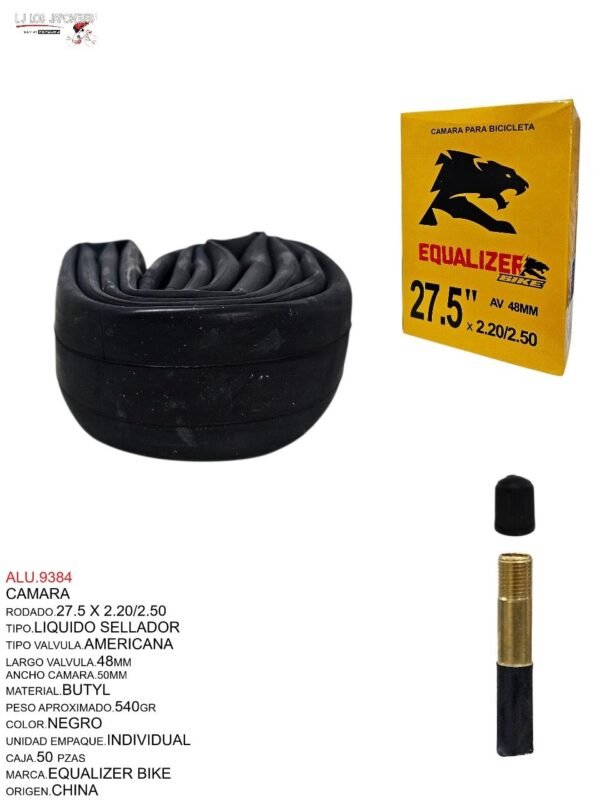 CAMARA 27.5X2.20/2.50 48MM V.A. LIQUIDO SELLADOR  EQUALIZER BIKE