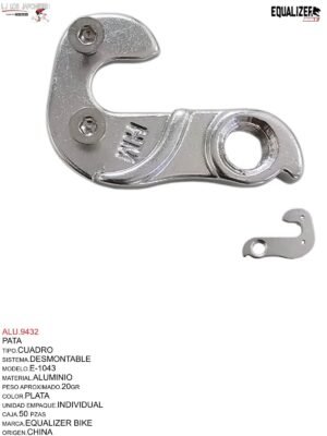 PATA ALUMINIO P/CAMBIO TRASERA # TSK-043