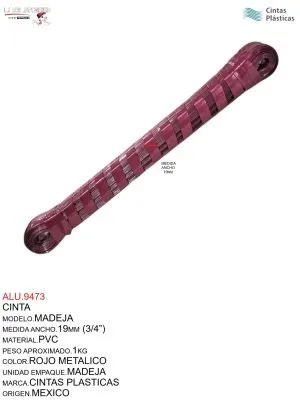 ALU.9473 CINTA MADEJA ROJO METALICO NACIONAL