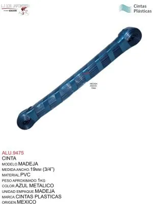ALU.9475 CINTA MADEJA AZUL METALICO NACIONAL
