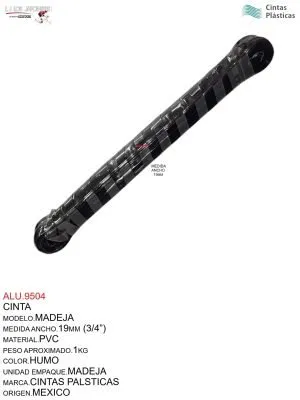 ALU.9504 CINTA MADEJA HUMO 19MM (3/4") PVC