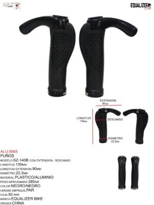 PUÑOS SZ-140B  MTB AZUL TRP KRATON C/EXTENSION ALUMINIO TG BIKE