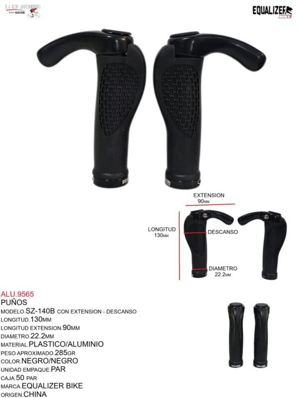 ALU.9565-1.jpeg PUÑOS SZ-140B MTB AZUL TRP KRATON C/EXTENSION ALUMINIO TG BIKE