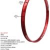 ARO 24X36 AERODINAMICO OJILLADO EQUALIZER BIKE (45MM) MODELO STUNT MARCA EQUALIZER COLOR ROJO
