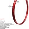 ALU.9751 ARO 26X36 AERODINAMICO OJILLADO (45MM) MODELO STUNT MARCA EQUALIZER COLOR ROJO