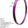 ALU.9754 ARO 26X36 AERODINAMICO OJILLADO (45MM) MODELO STUNT MARCA EQUALIZER COLOR MORADO